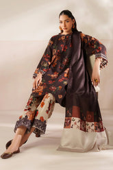 BAROQUE - 3PC VISCOSE PRINTED SHIRT WITH VISCOSE PRINTED DUPATTA AND TROUSER - HZU2515